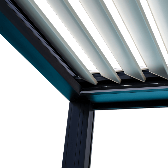 Bioklimatik pergola — profil kesimi
